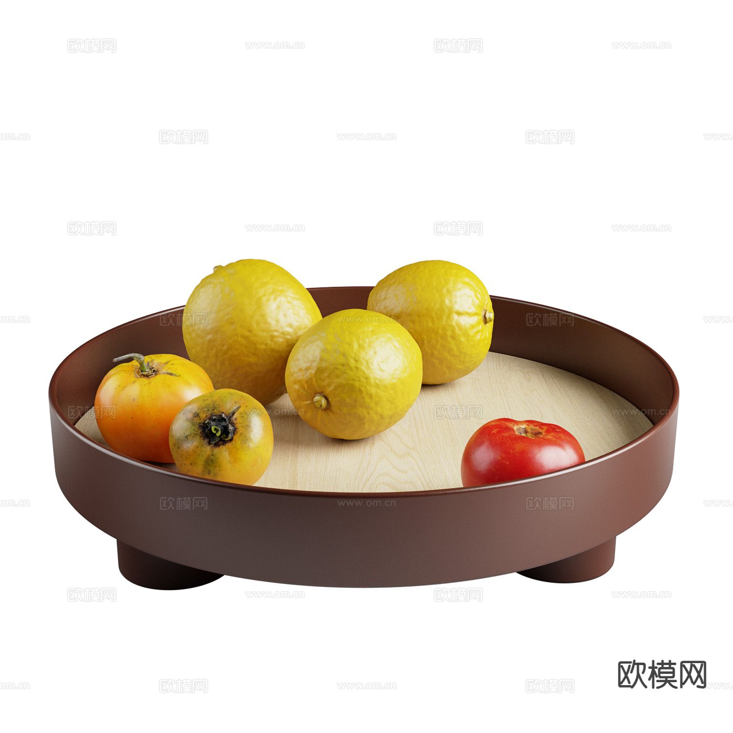现代西红柿 果盘3d模型下载