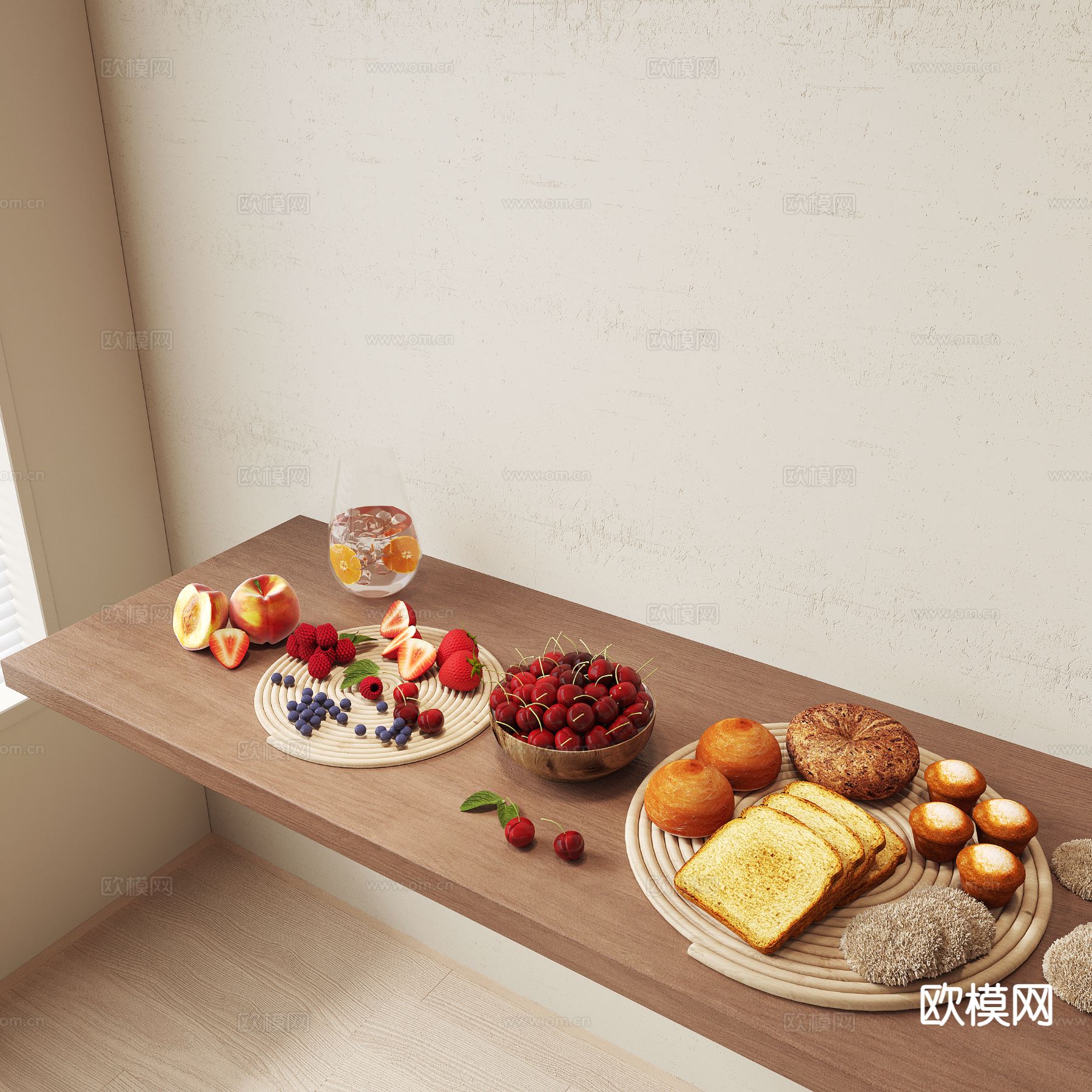 甜点 糕点 下午茶 面包su模型下载（渲染图2）
