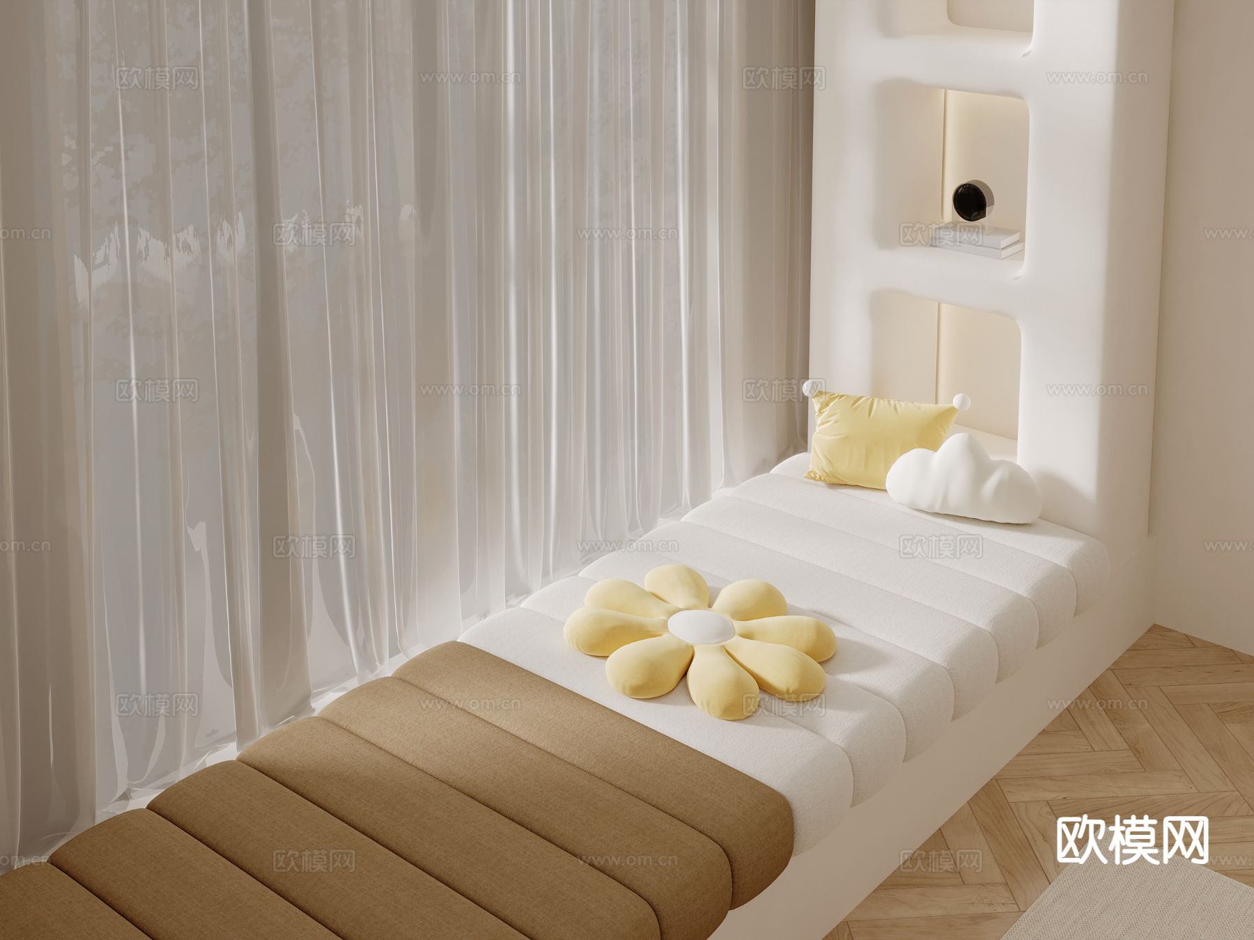 飘窗 飘窗垫3d模型下载