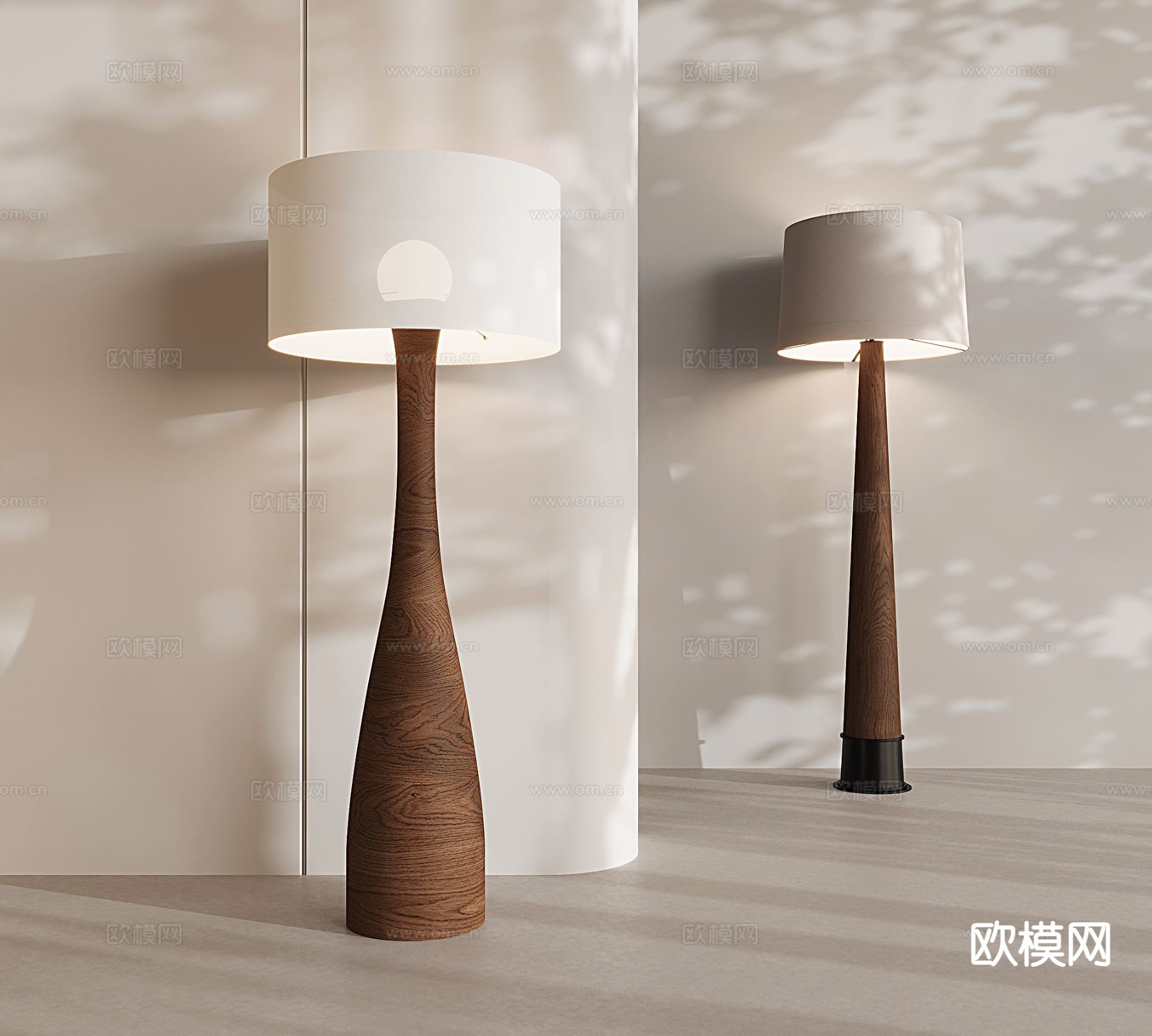 北欧落地灯su模型下载（渲染图2）