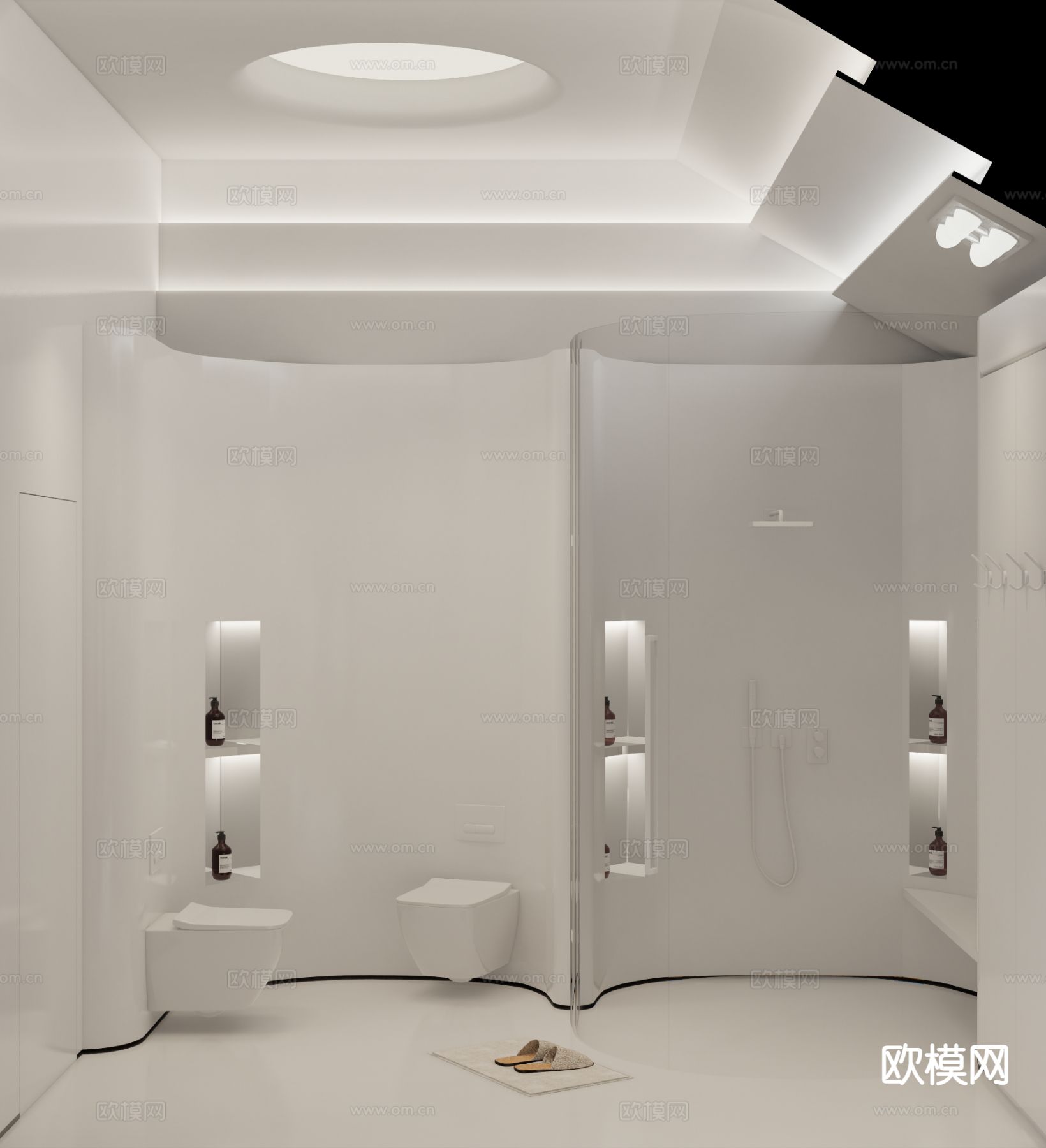 酒店卫生间 洗手间su模型下载（渲染图4）