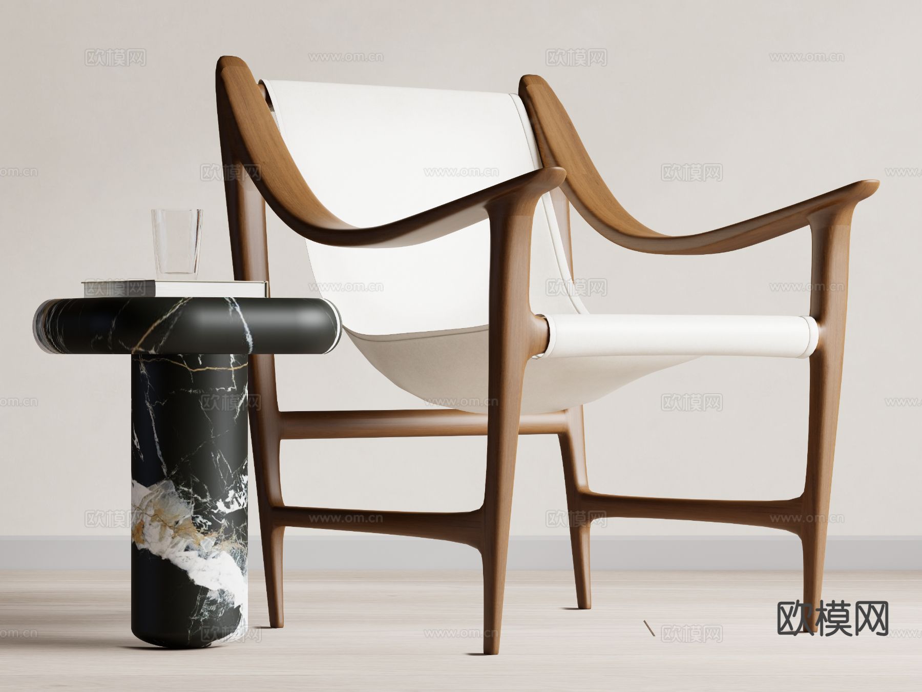 中古风椅子 休闲椅su模型下载（渲染图2）