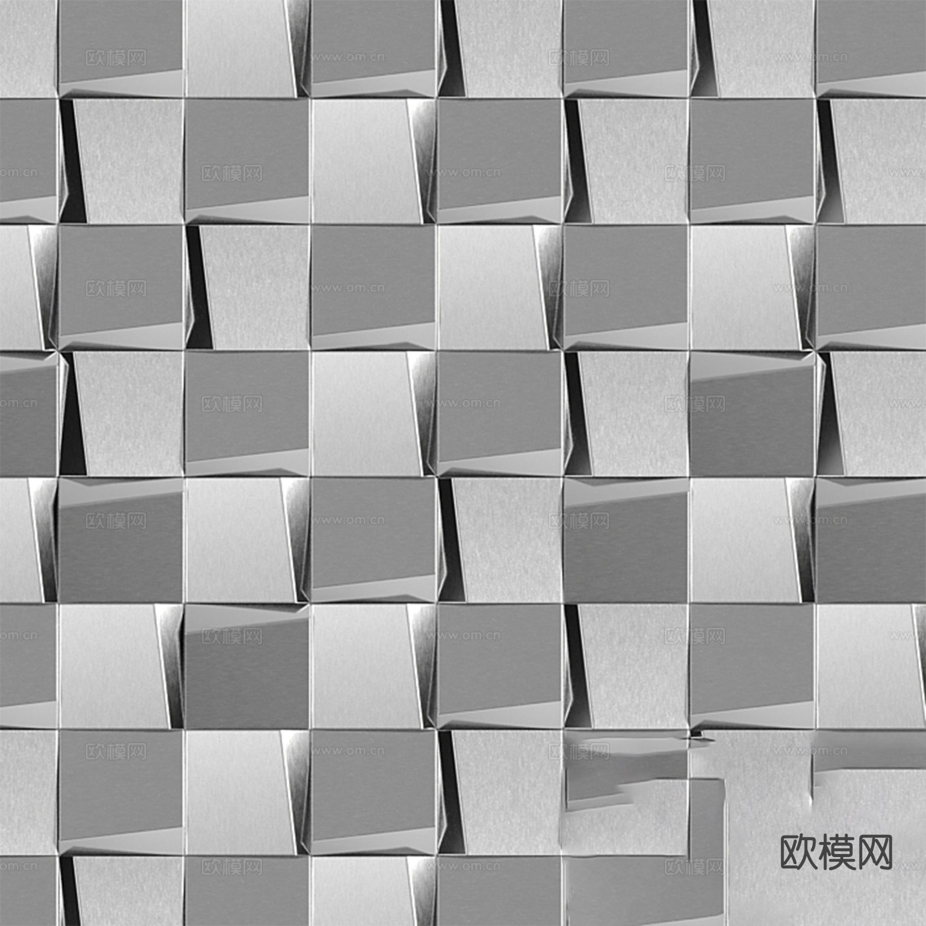 马赛克瓷砖 墙砖 金属瓷砖3d模型下载（渲染图2）