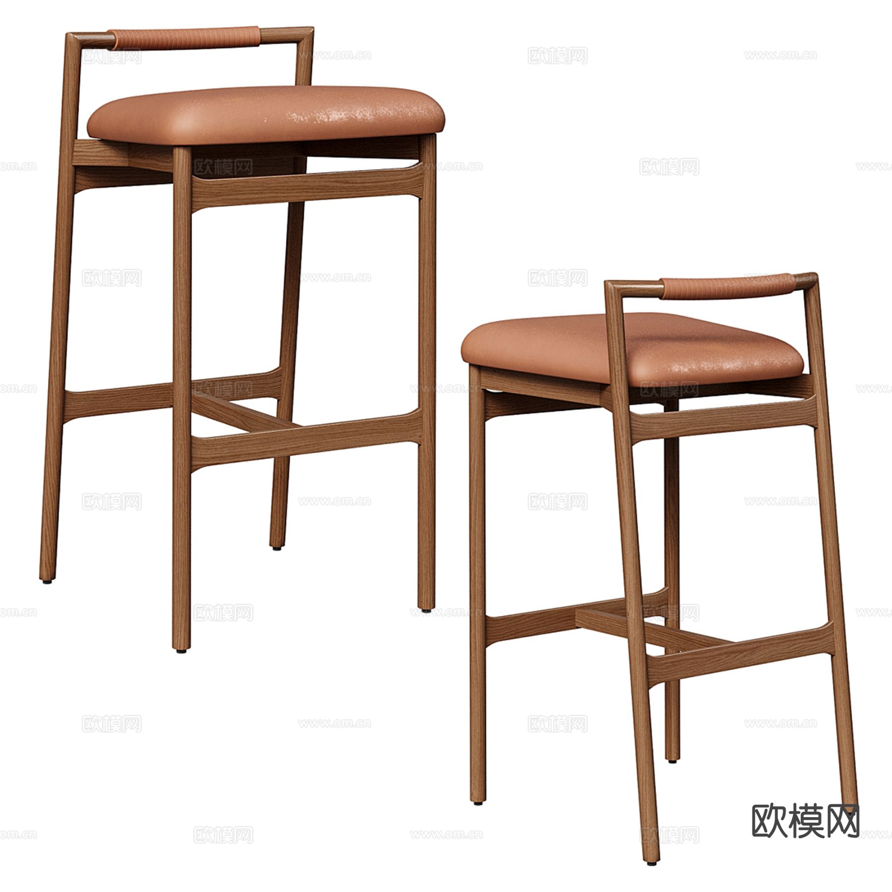 中古风吧椅 吧凳su模型下载（渲染图3）