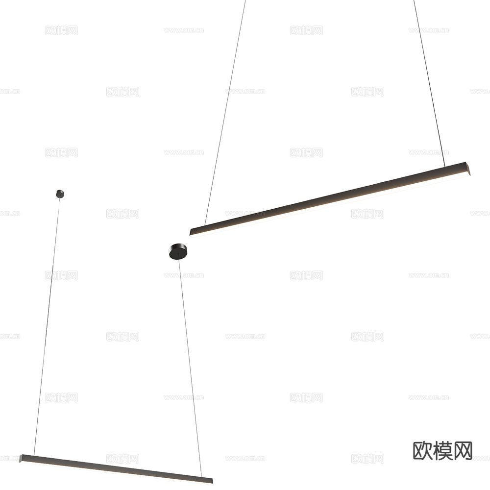 Maxlight 现代长条吊灯3d模型