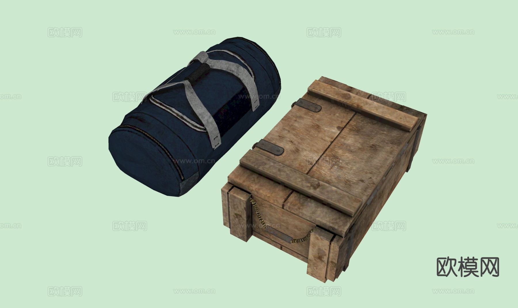 工具箱 木箱 弹药箱su模型下载（渲染图1）