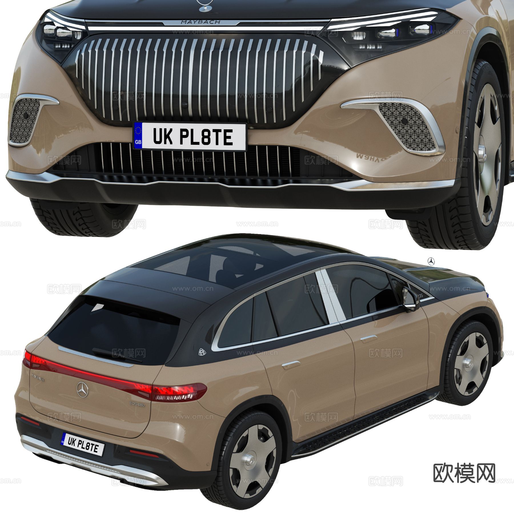 奔驰迈巴赫汽车 SUV 越野车3d模型