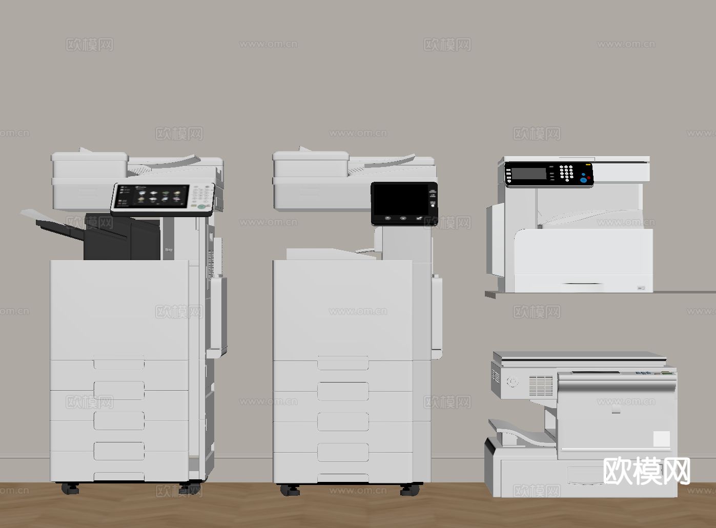 复印机 彩印机 扫描仪 传真机su模型下载（渲染图1）