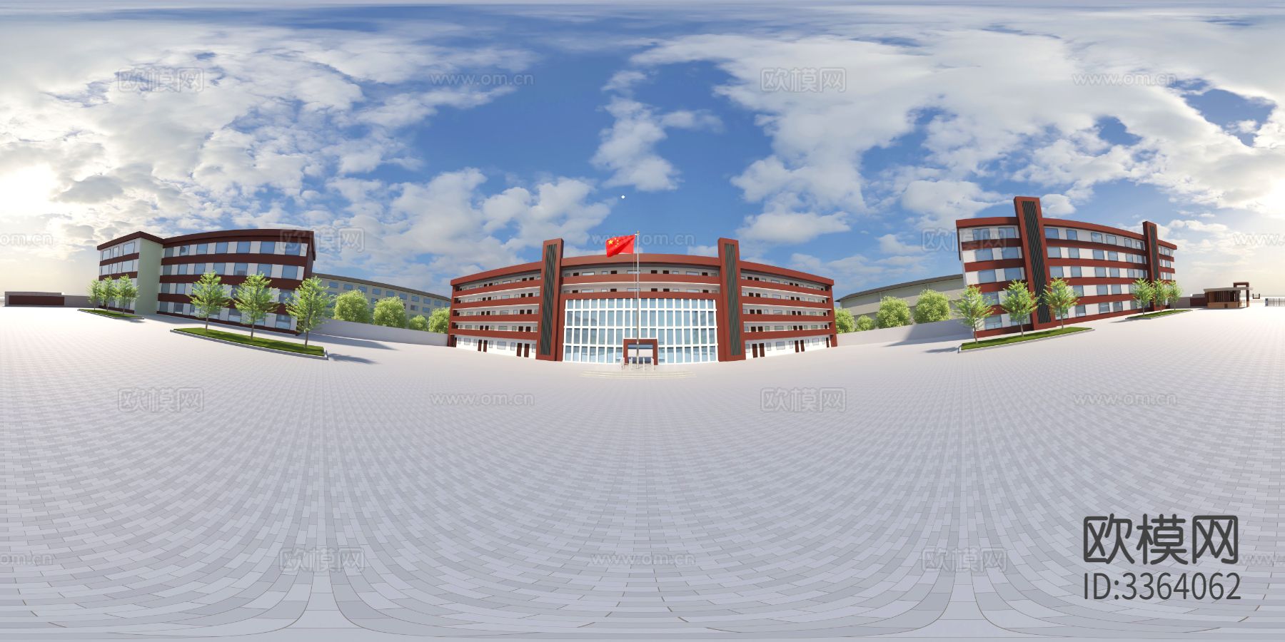 学校 教学楼效果图下载（渲染图3）