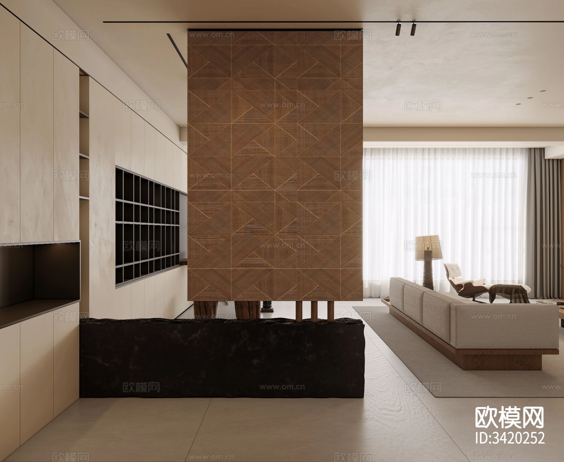 中古风客餐厅效果图下载（渲染图8）