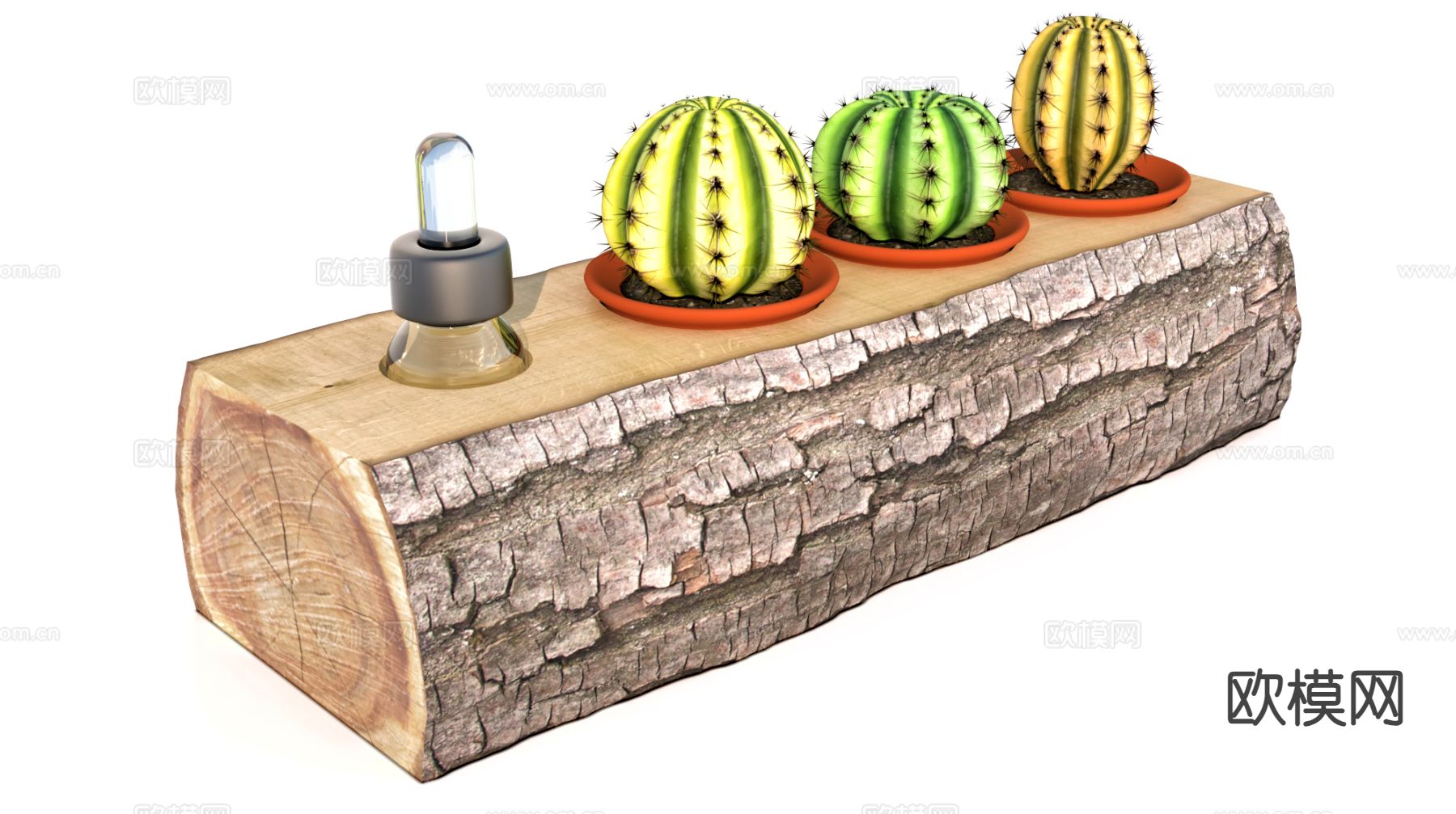装饰摆件 仙人掌su模型下载（渲染图2）