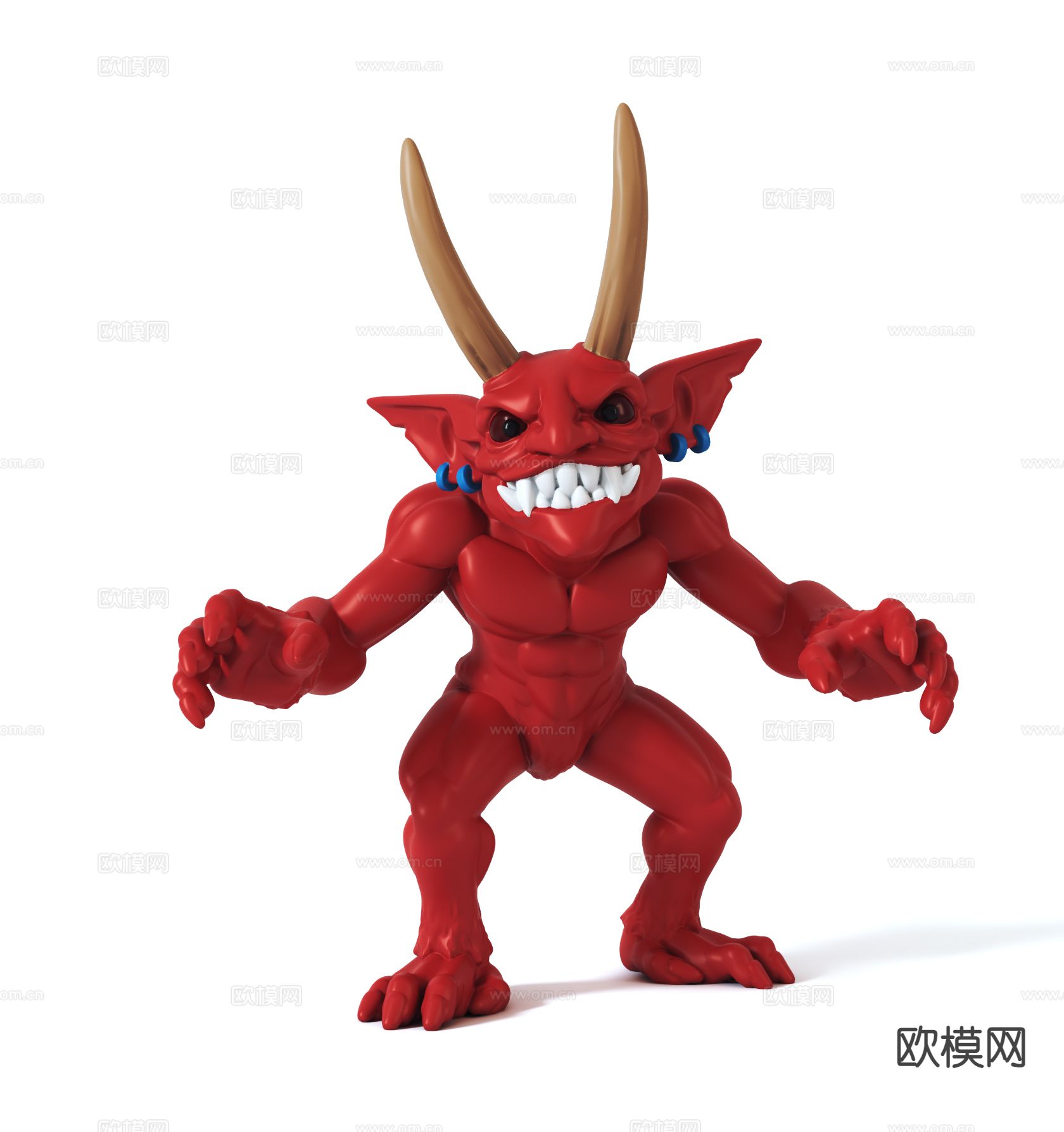 现代恶魔潮玩 雕塑 撒旦 魔鬼雕像3d模型