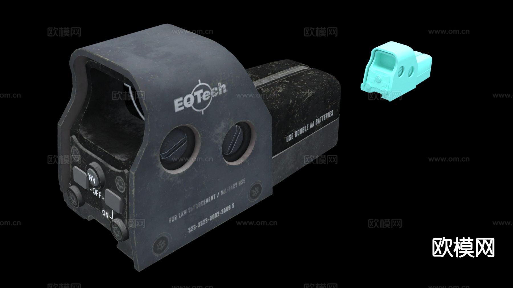 全息武器 红点su模型下载（渲染图2）