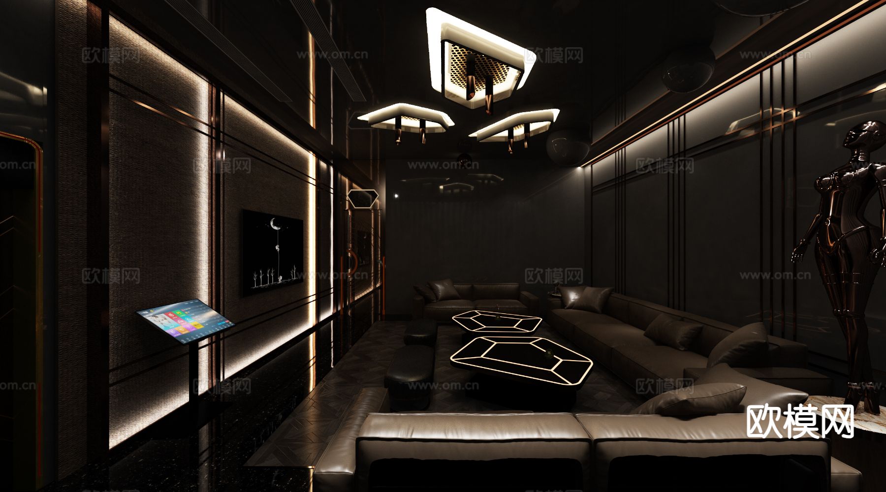 KTV包厢 夜总会 酒吧su模型下载（渲染图3）