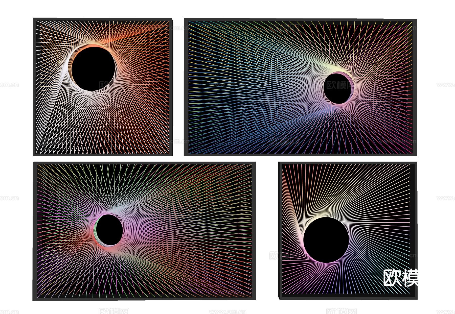 幻彩灯箱 霓虹灯 渐变灯光su模型下载（渲染图1）