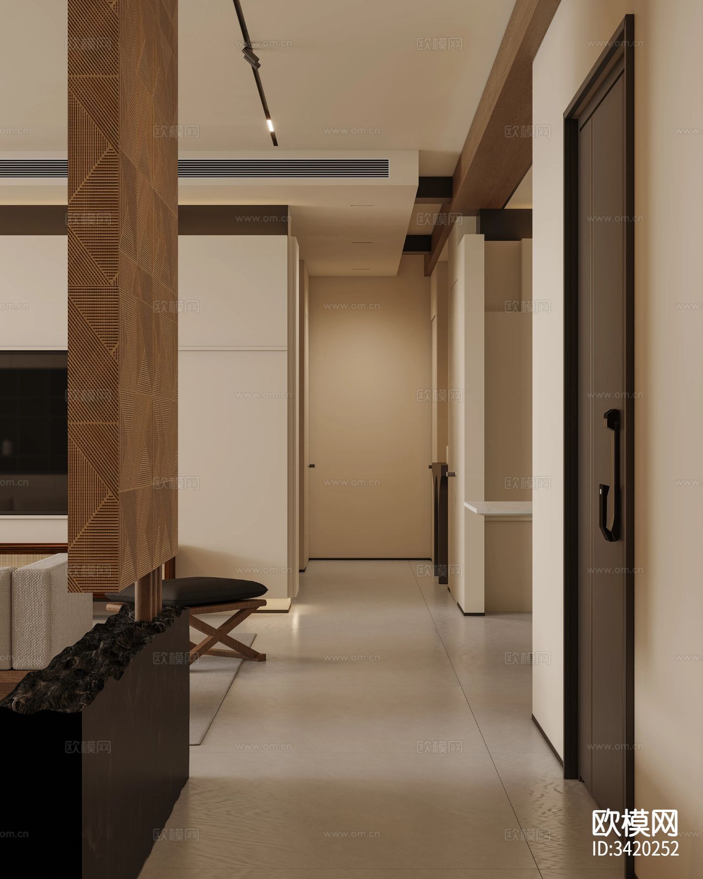 中古风客餐厅效果图下载（渲染图7）