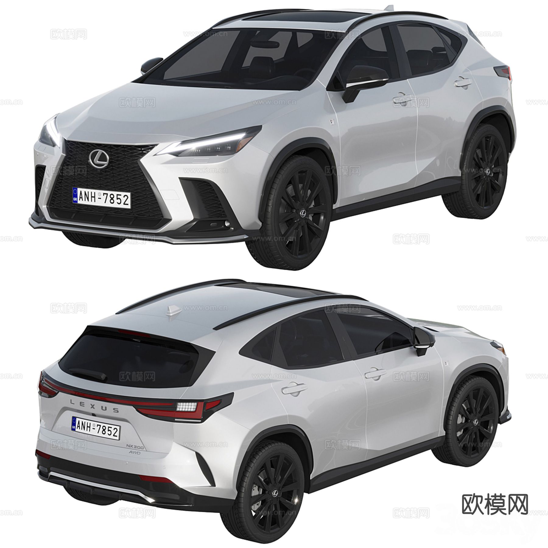 雷克萨斯 NX300 F-Sport 2022 汽车3d模型