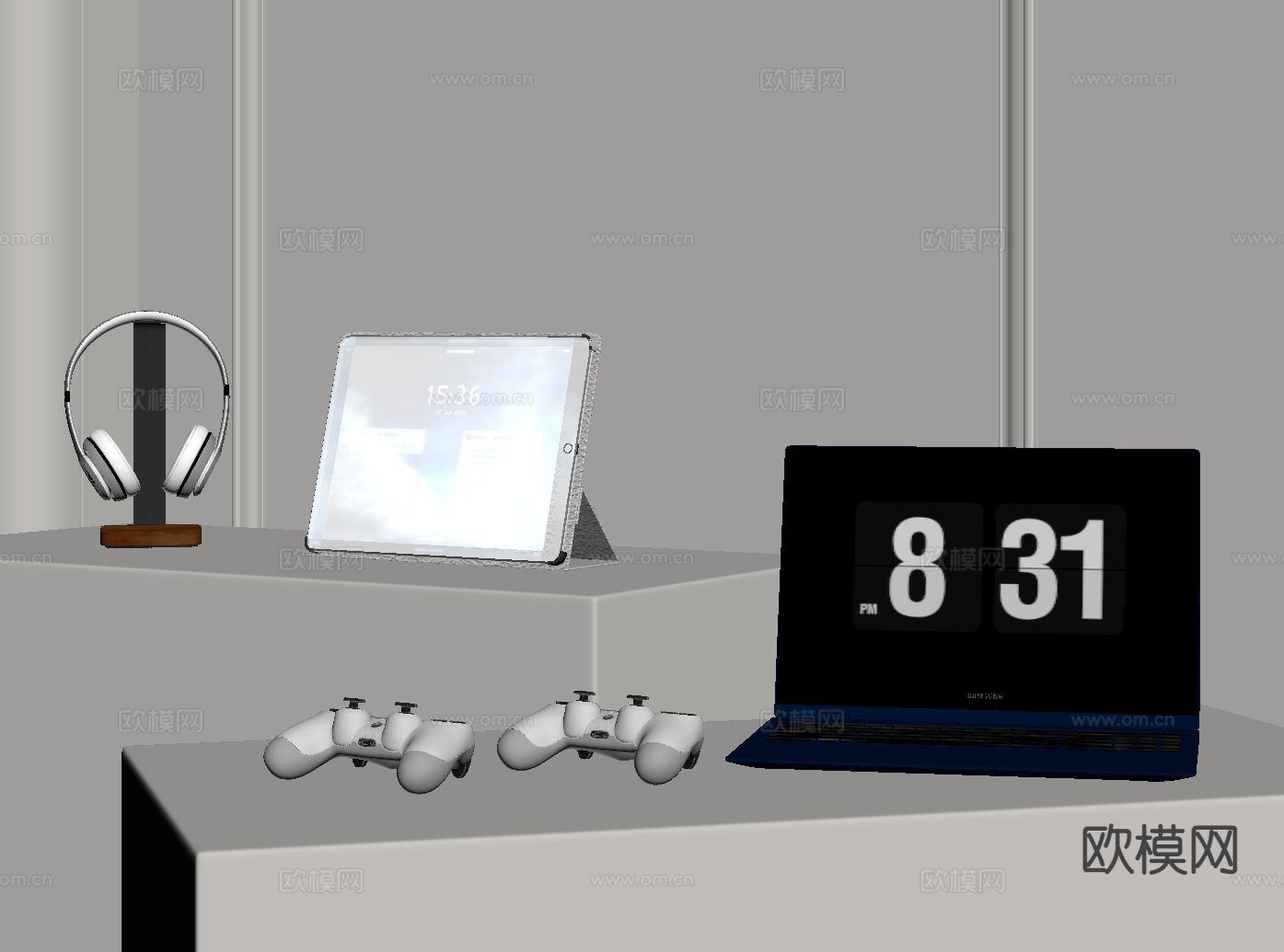 笔记本电脑 平板电脑 游戏手柄su模型下载（渲染图1）