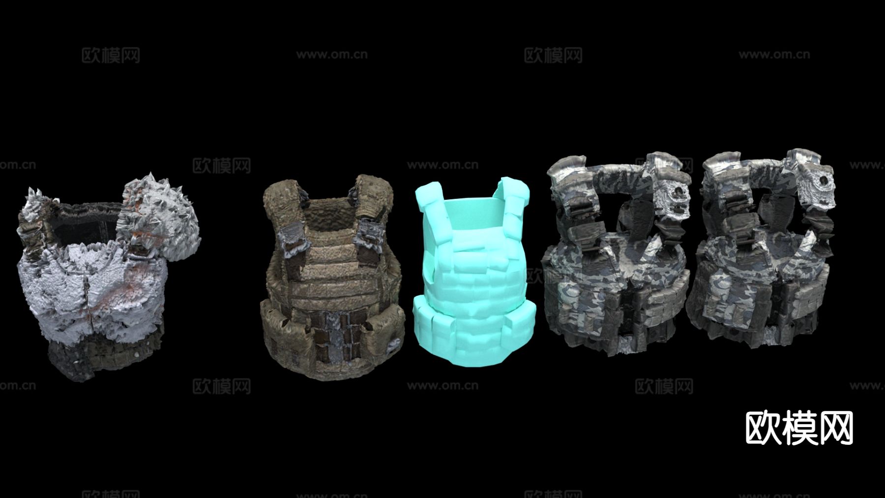 吃鸡游戏 防弹衣 防弹背心su模型下载（渲染图2）