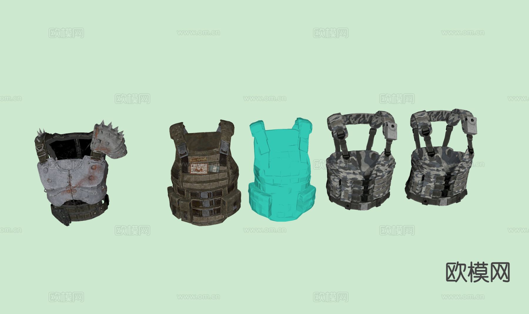 吃鸡游戏 防弹衣 防弹背心su模型下载（渲染图1）