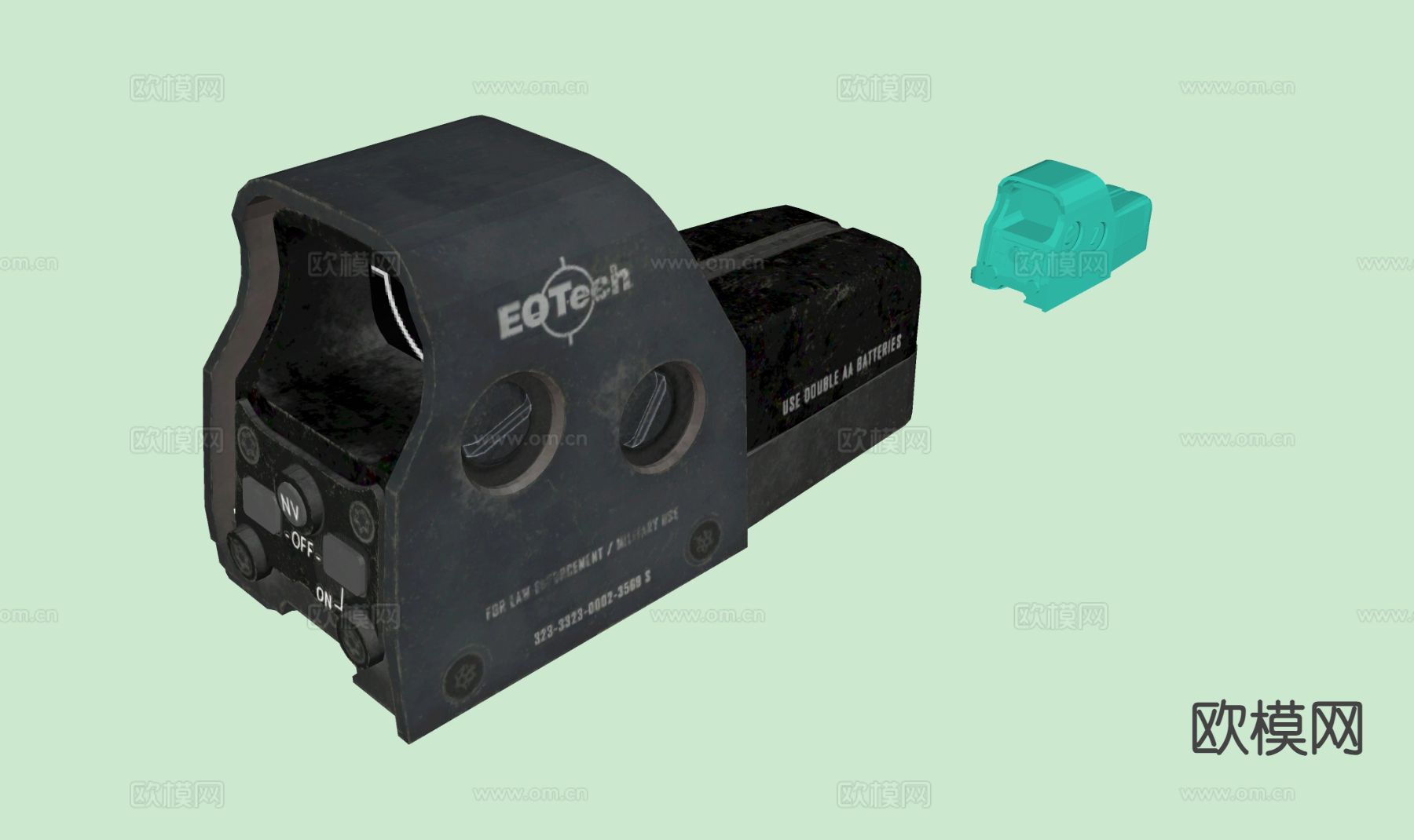 全息武器 红点su模型下载（渲染图1）