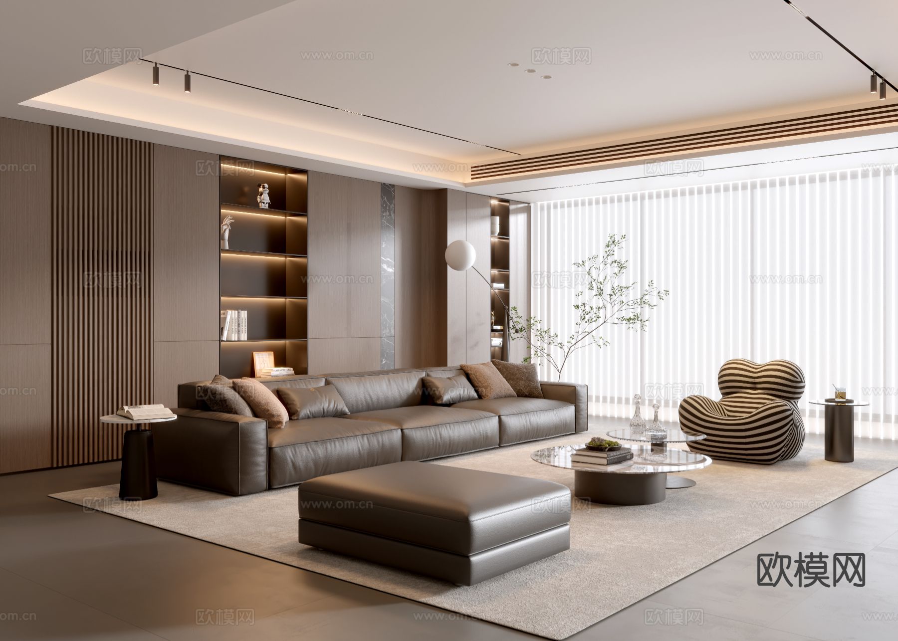 意式客厅3d模型下载