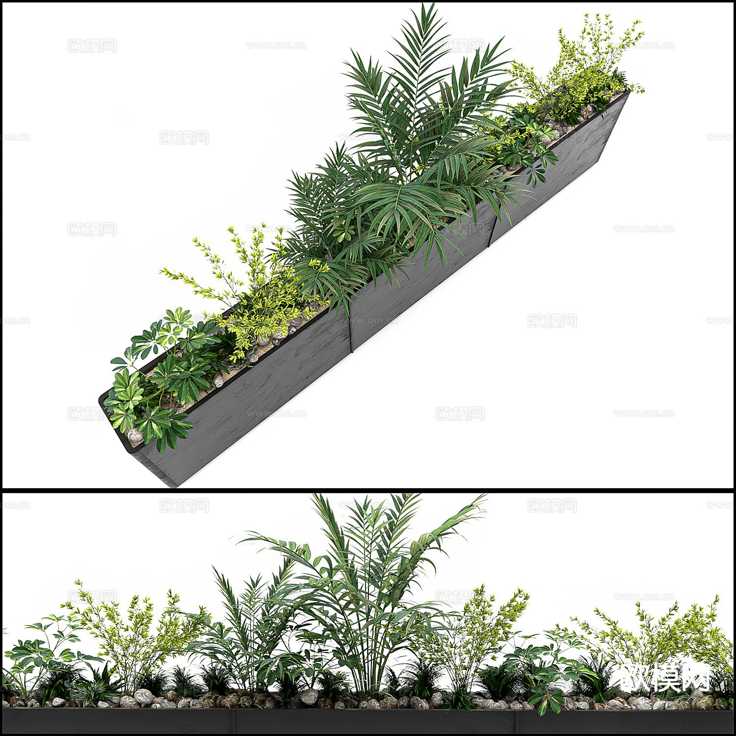 现代绿植盆栽3d模型