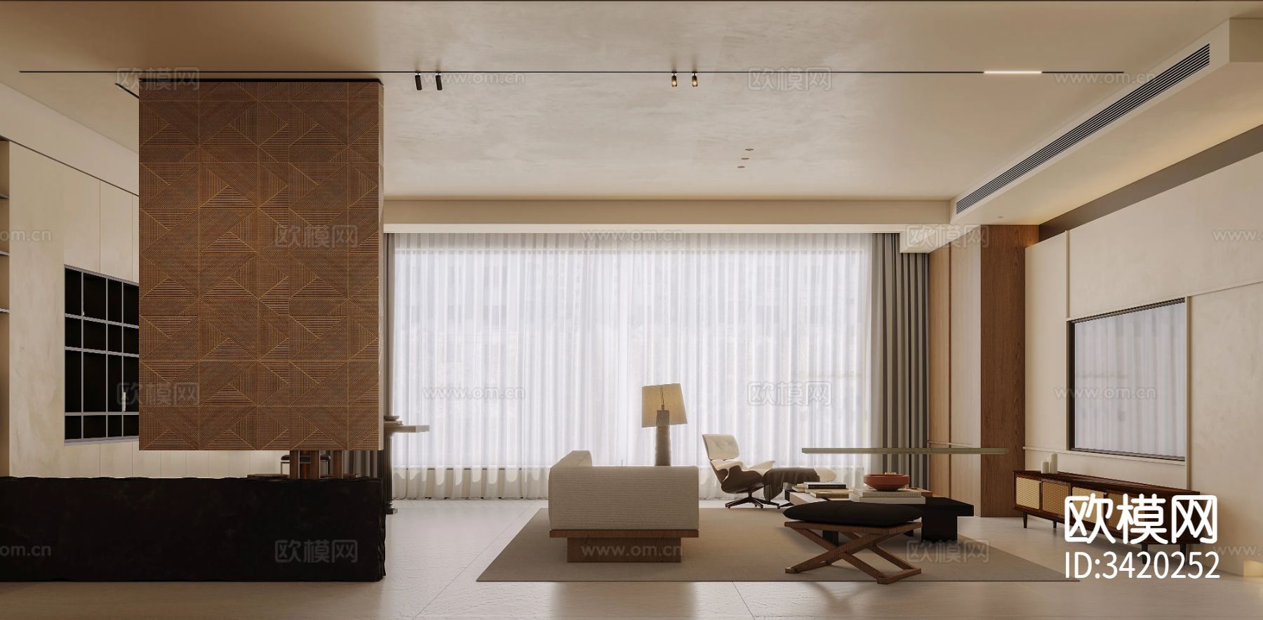 中古风客餐厅效果图下载（渲染图6）