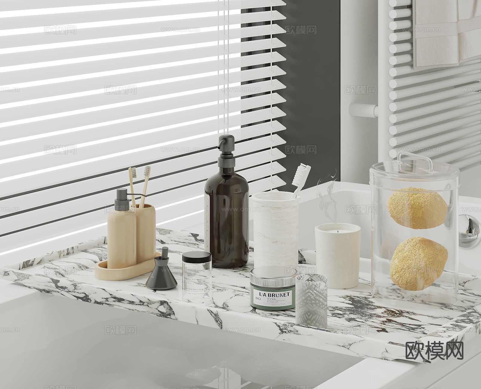 洗浴用品 洗发水 牙刷 沐浴露下载（渲染图2）