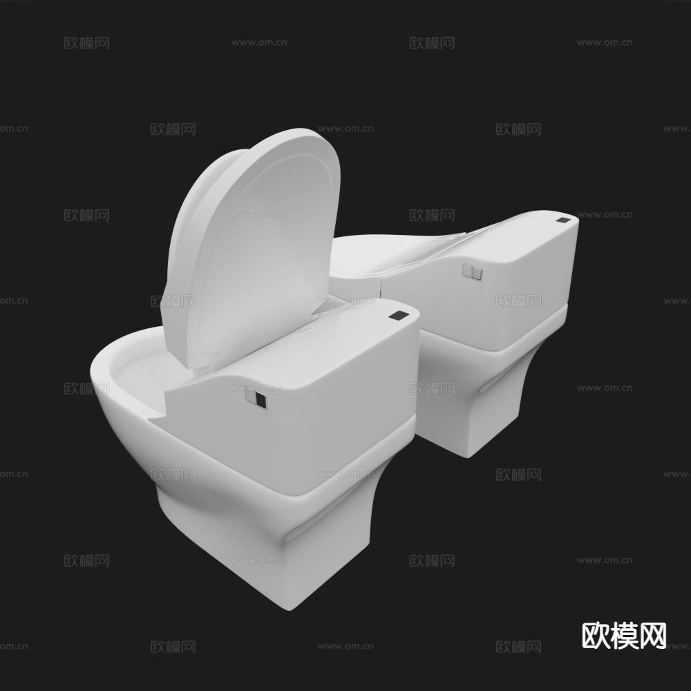 现代马桶 坐便器3d模型