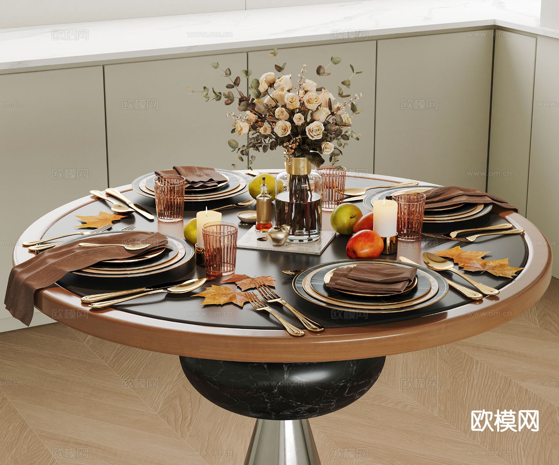 餐具 餐盘 刀叉su模型下载（渲染图2）