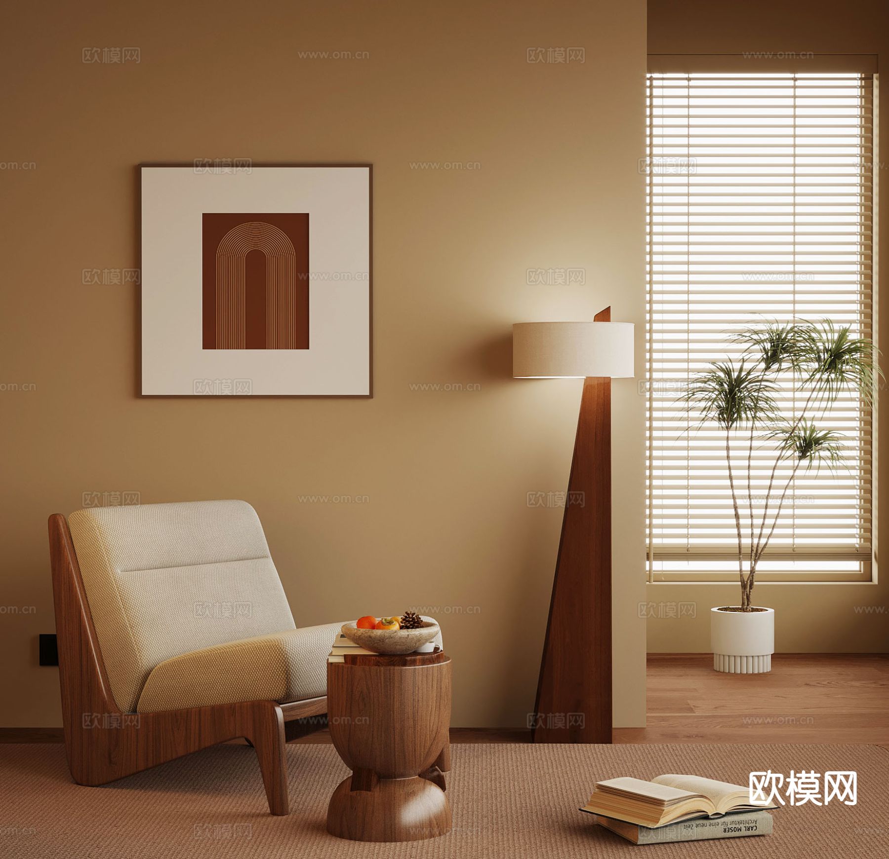 中古风椅子 休闲椅3d模型下载