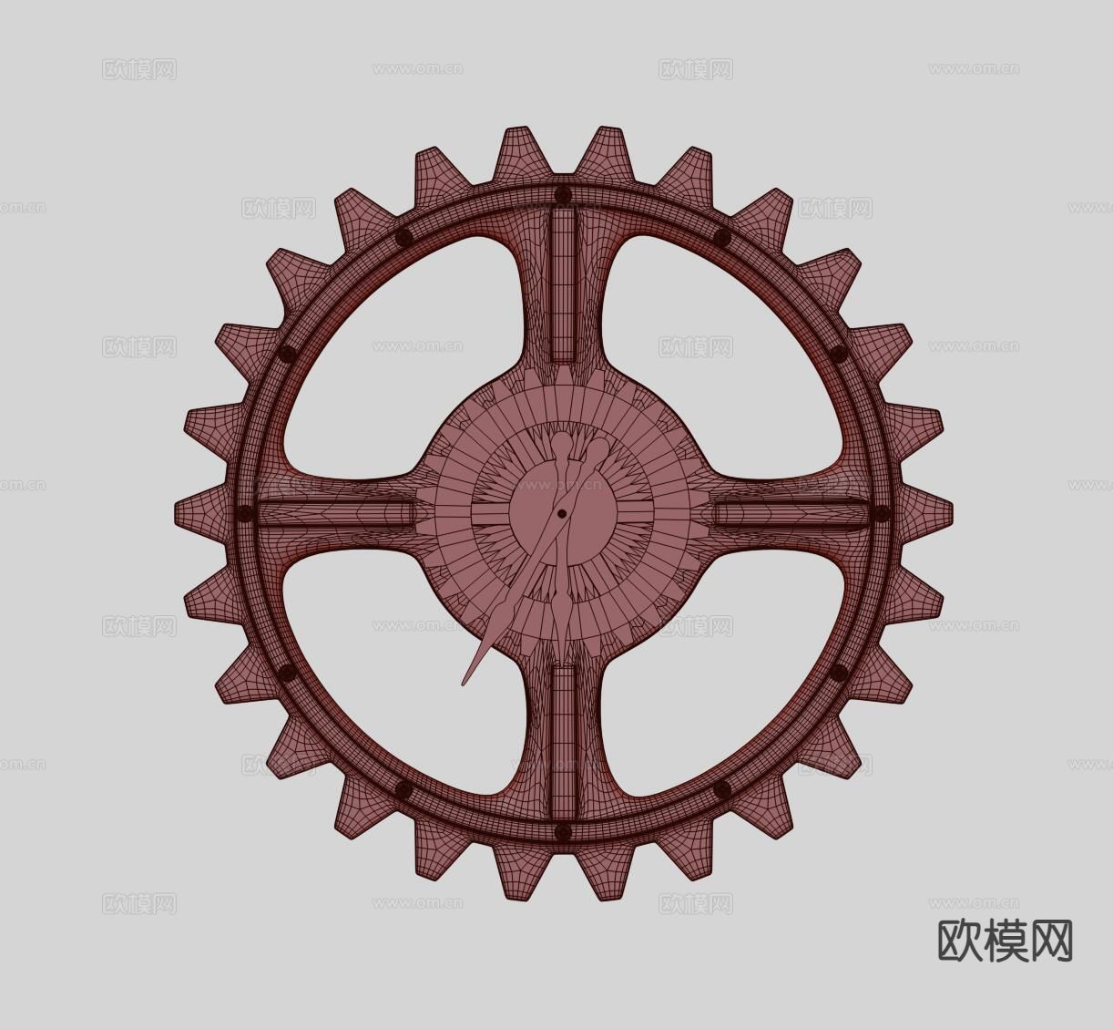 齿轮钟表 时钟3d模型