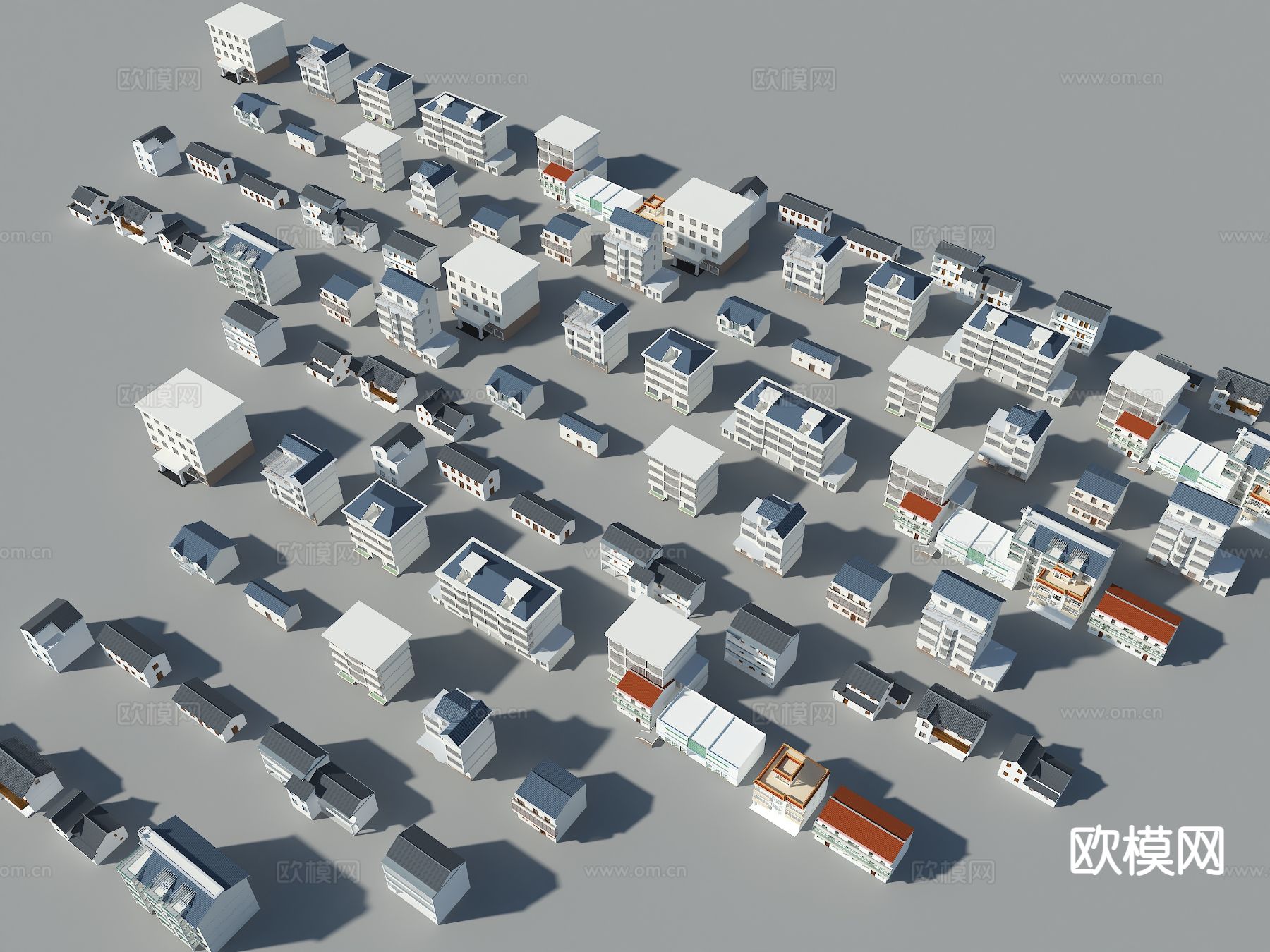 新中式乡村民房 自建房3d模型