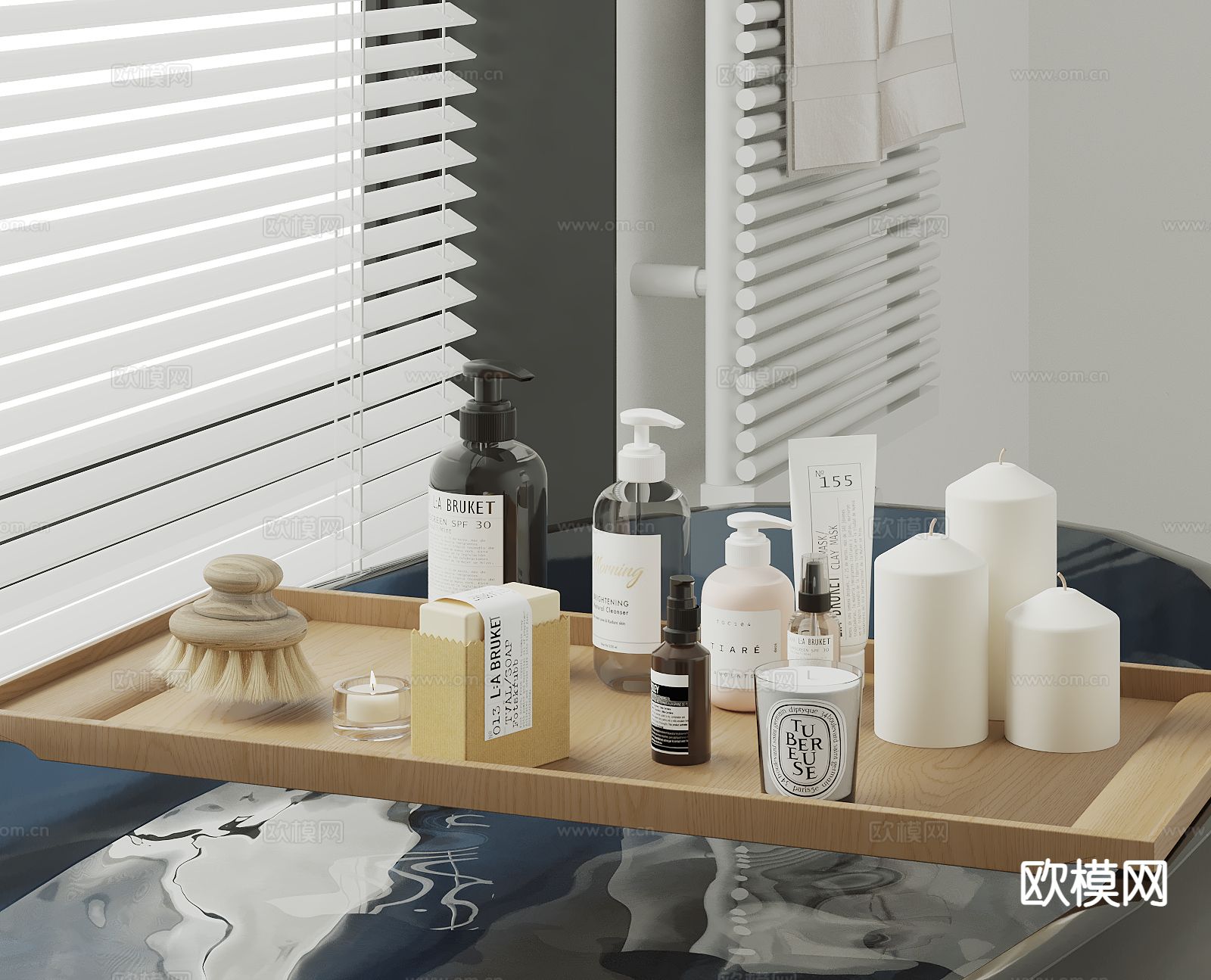 洗浴用品 香皂 洗发水 沐浴露su模型下载（渲染图2）