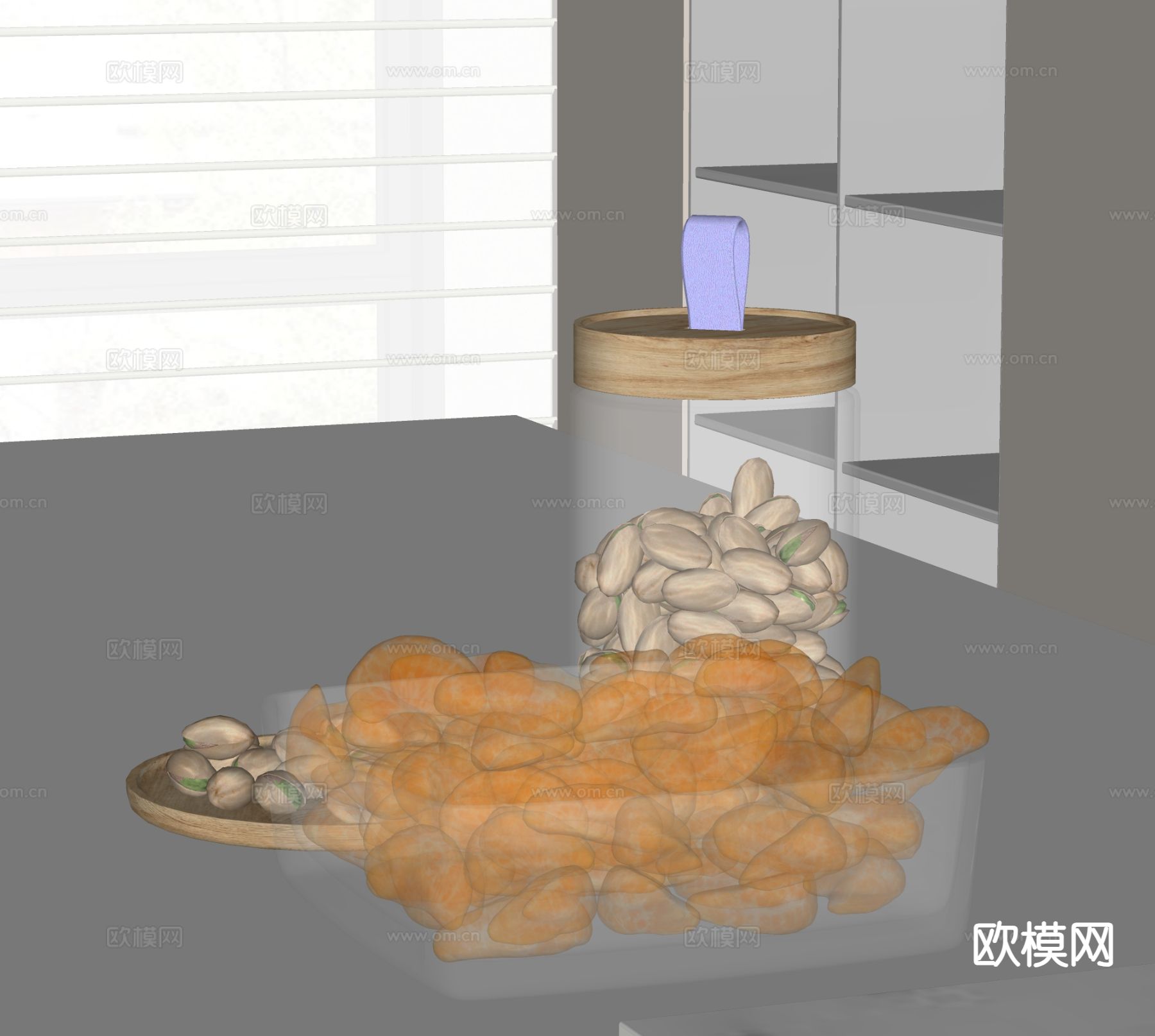 食物 食品 开心果 水果su模型下载（渲染图1）