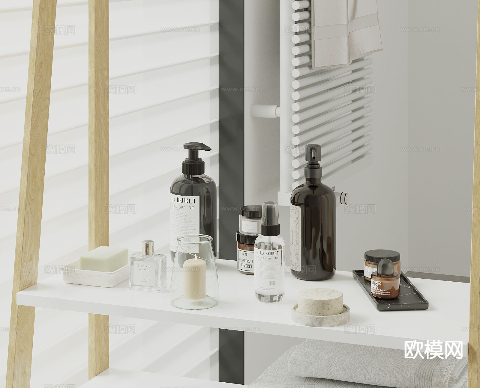 洗浴用品 洗发水 沐浴露 香皂su模型下载（渲染图2）