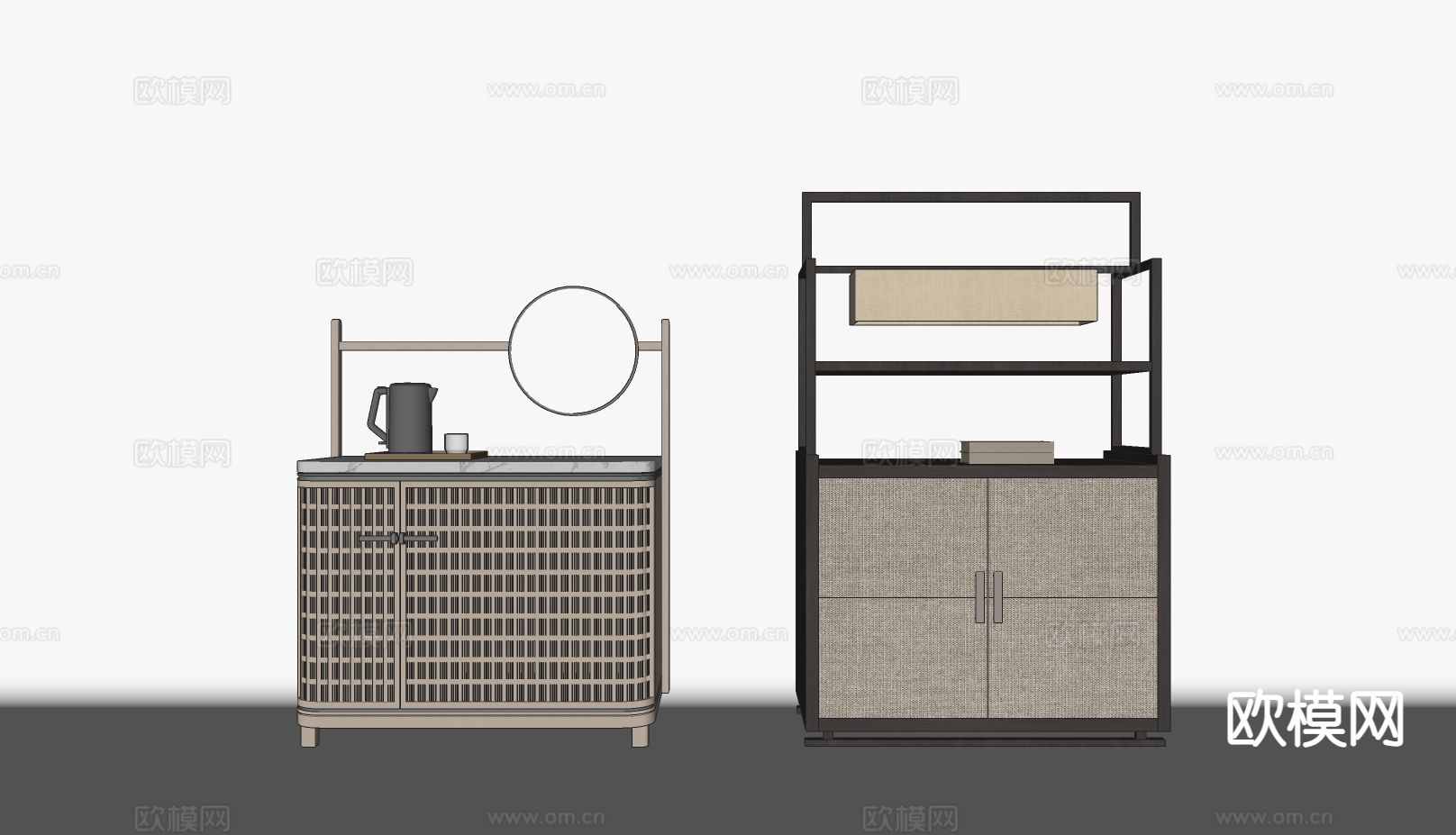 客房迷你吧su模型下载（渲染图1）