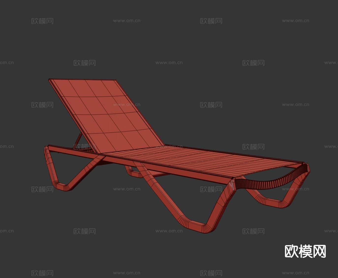 现代躺椅 休闲椅 户外阳台椅3d模型