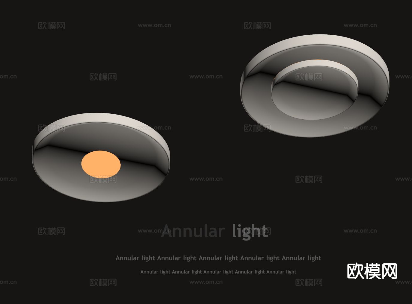 奶油风吸顶灯su模型下载（渲染图1）