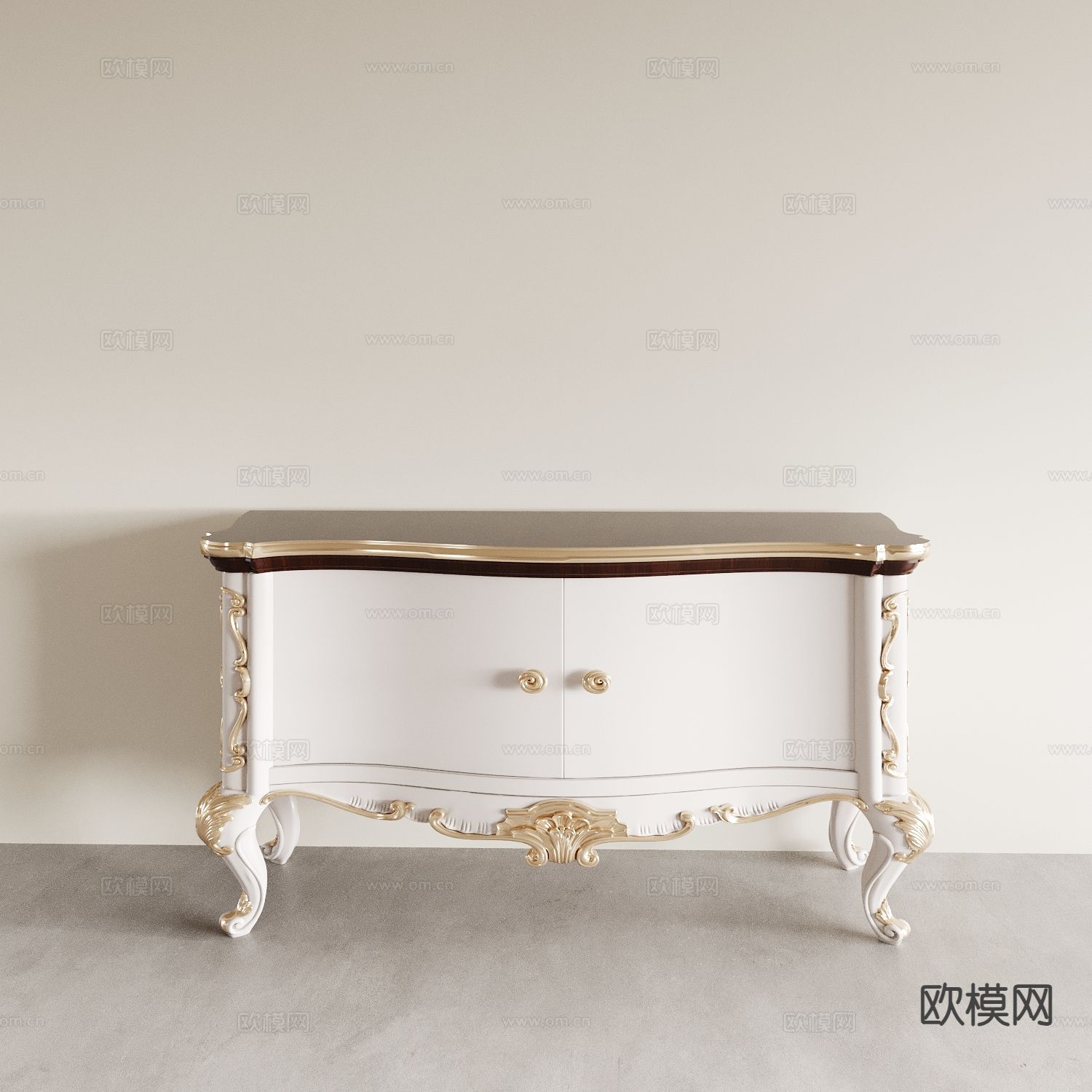 美式床头柜3d模型下载