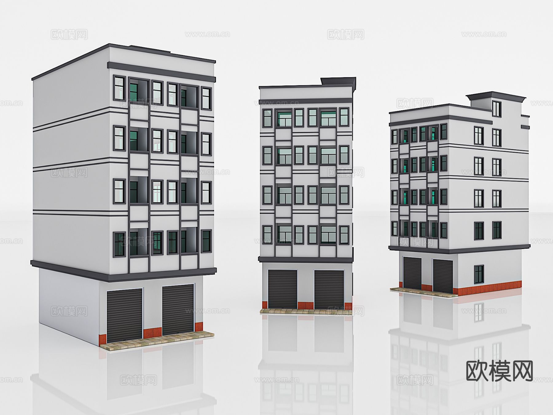 民房构件 高层建筑 乡村建筑3d模型