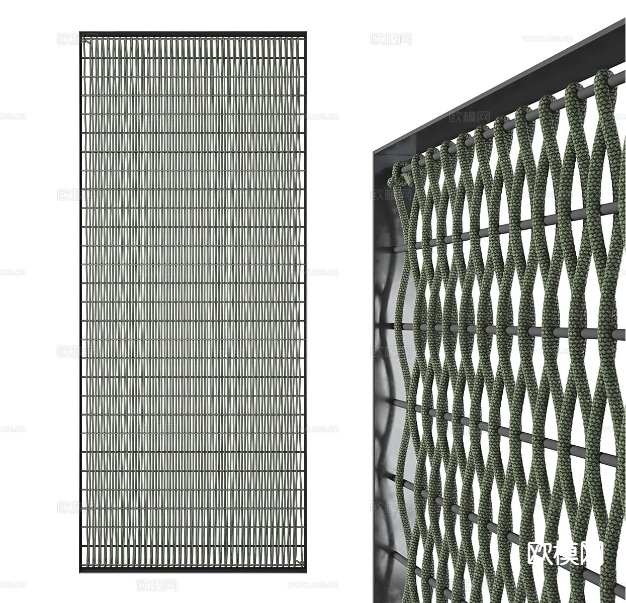 绳编隔断3d模型