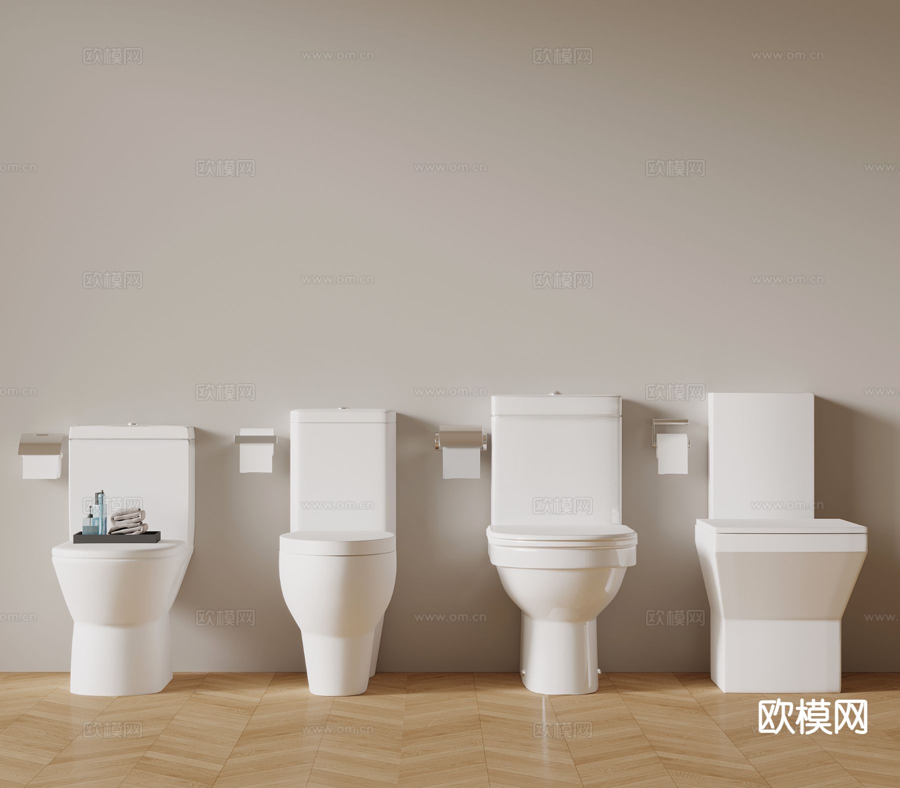 智能马桶 坐便器su模型下载（渲染图2）