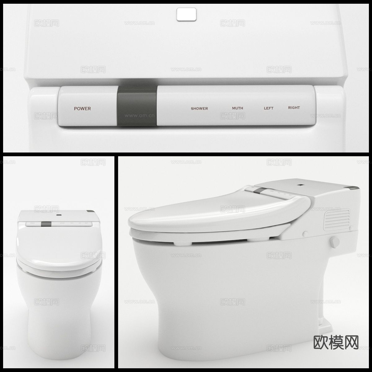 现代马桶 坐便器 智能马桶3d模型