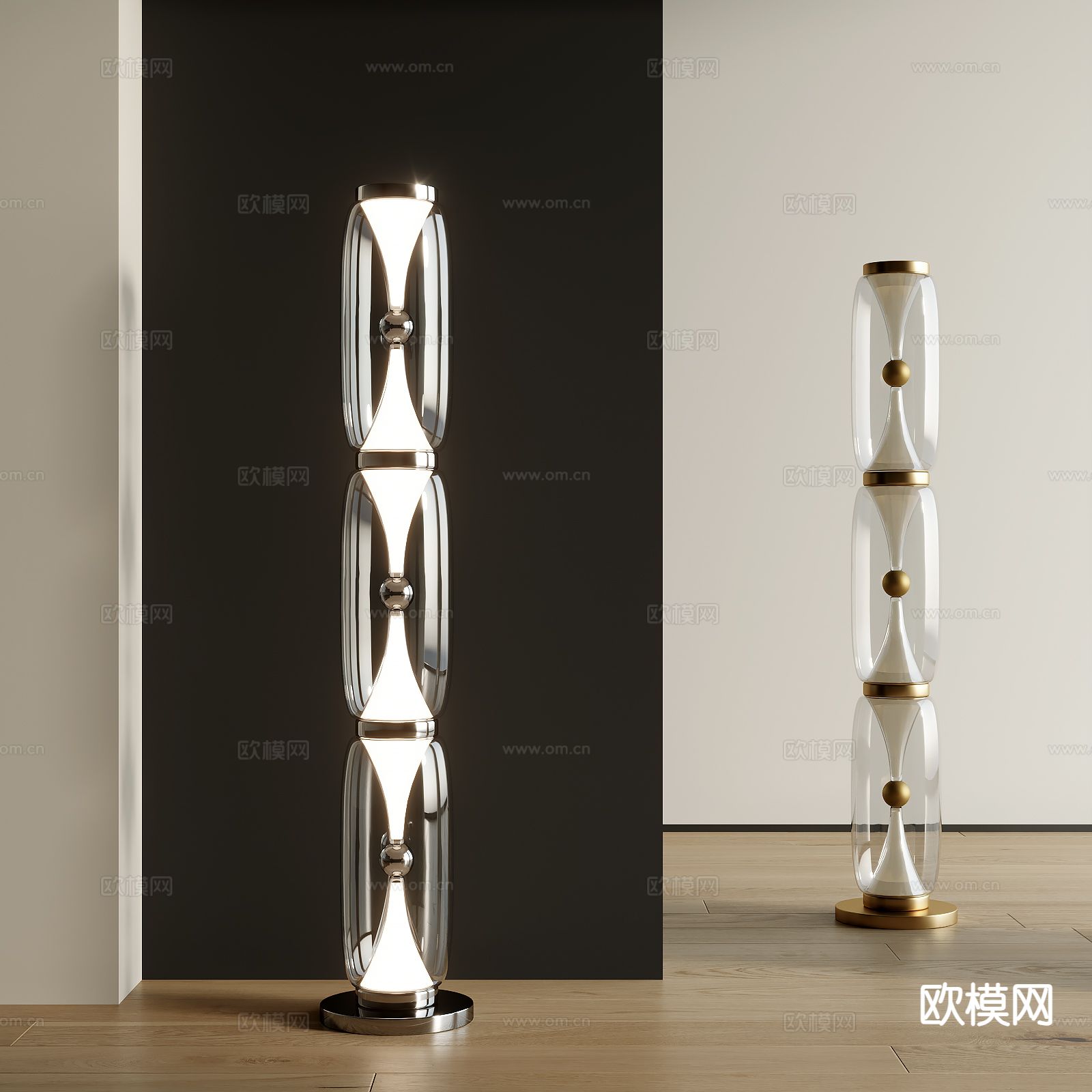 现代落地灯su模型