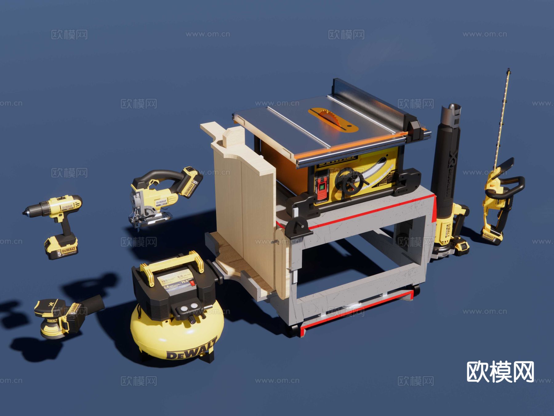 工业设备 机械设备 木工su模型下载（渲染图2）