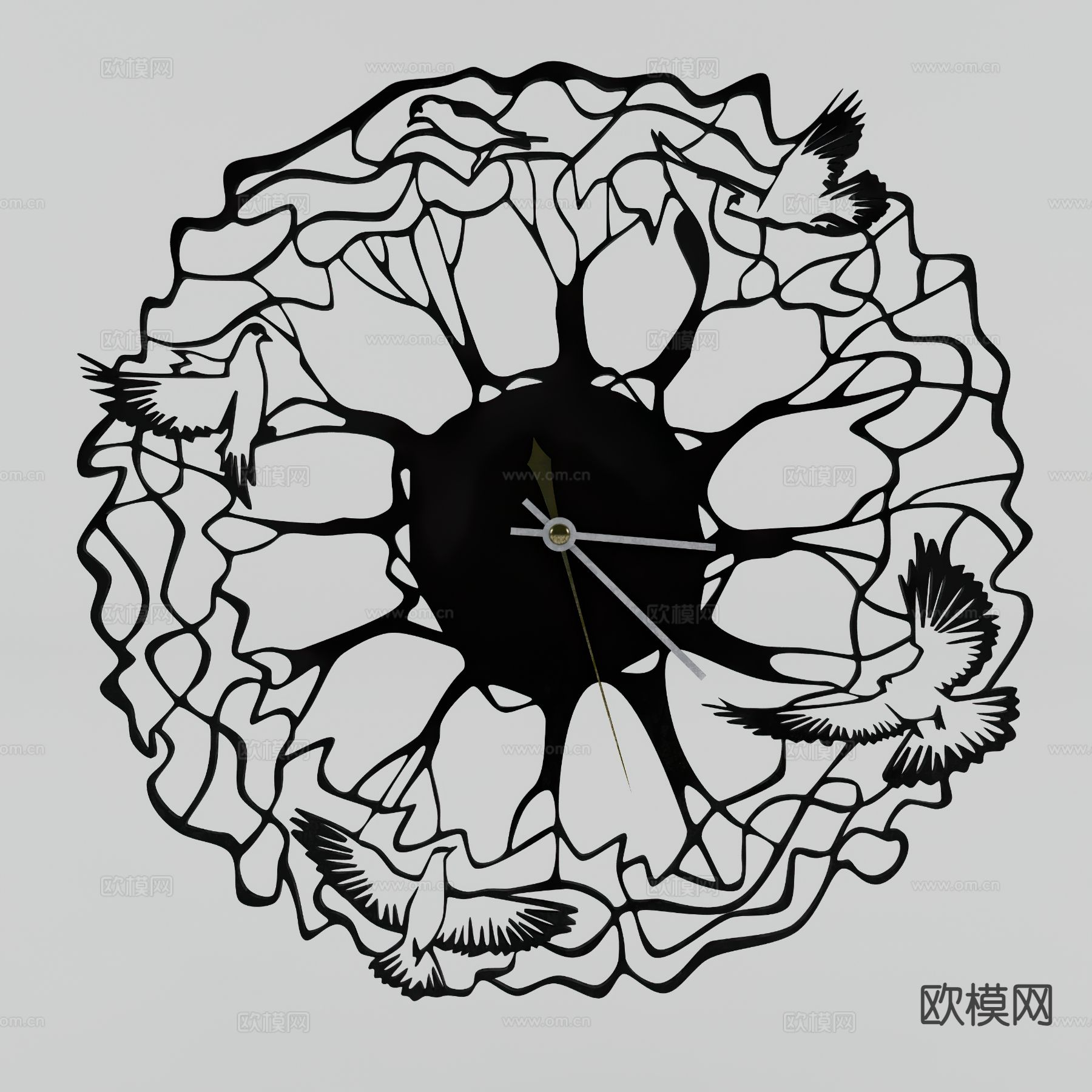 创意钟表 时钟 挂钟su模型下载（渲染图1）