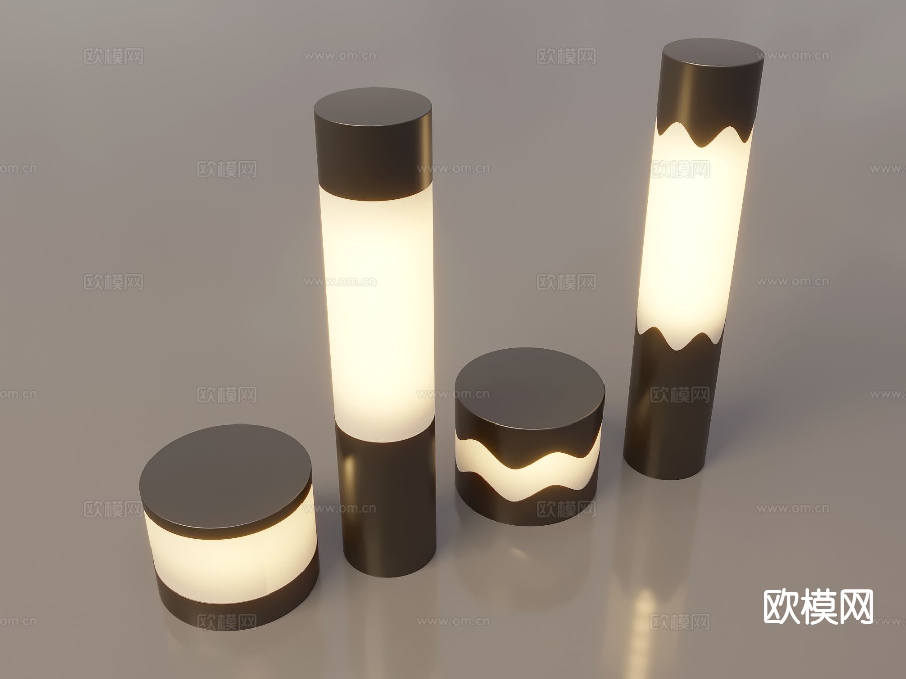 草坪灯 庭院灯 户外灯su模型下载（渲染图2）