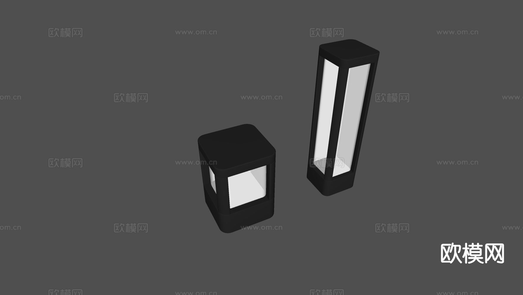 草坪灯 庭院灯 户外灯su模型下载（渲染图1）
